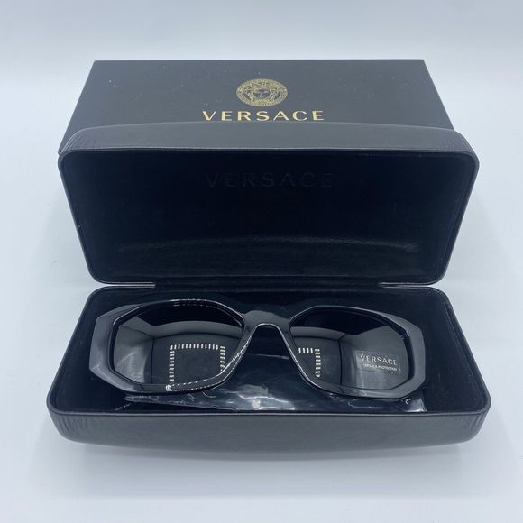 Versace VE4361 Biggie Sunglasses Medusa Head Unisex Black Brand New W Case Boxed - Picture 4 of 16
